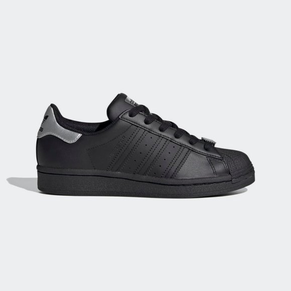 adidas Other - adidas Kids SuperStar Shell-toe Jewel Black Silver FV3722 retro Sneaker Fashion